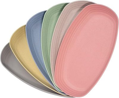 Hobein 6 x 29,4 cm owalne plastikowe talerze