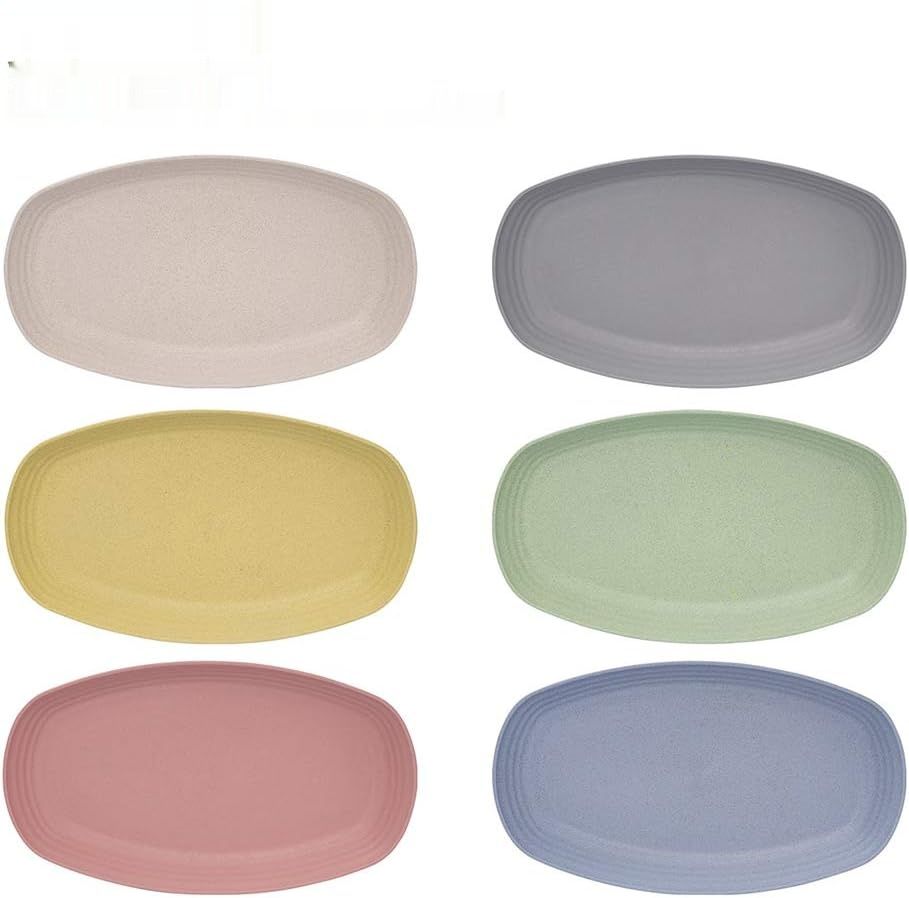 Hobein 6 x 29,4 cm owalne plastikowe talerze