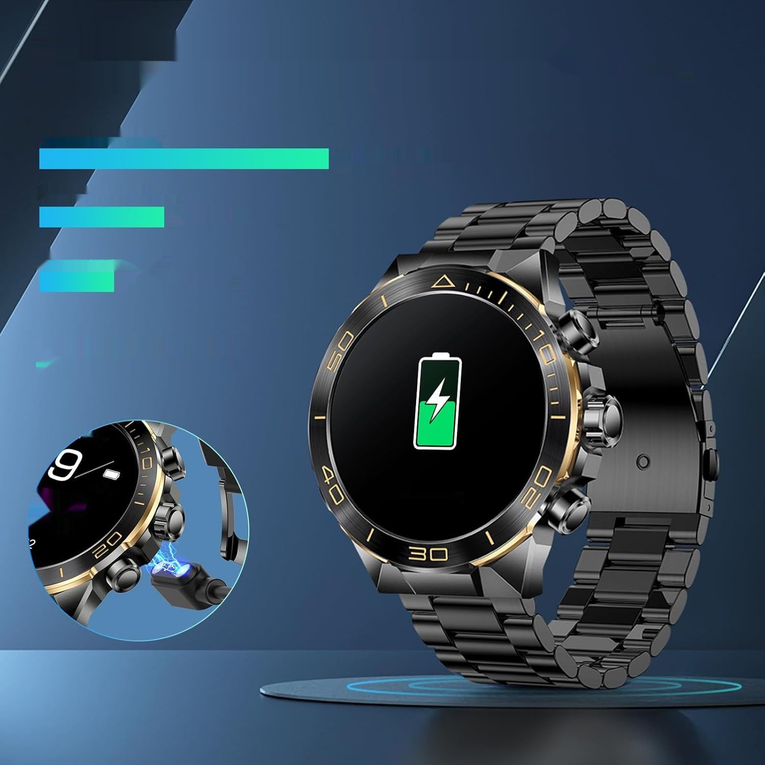 MiracDan Smartwatch Bluetooth 5.2, 1.43&#39;&#39; AMOLED Zegarek Sportowy