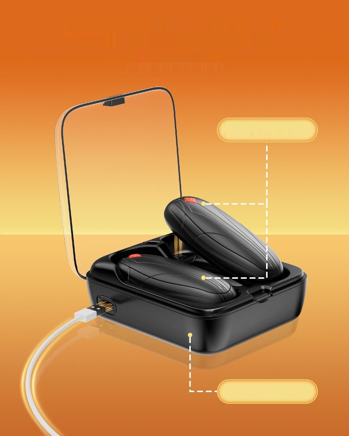 Miaton Elektryczny Ogrzewacz do Rąk Kieszonkowy z Etui Ładującym 14000 mAh