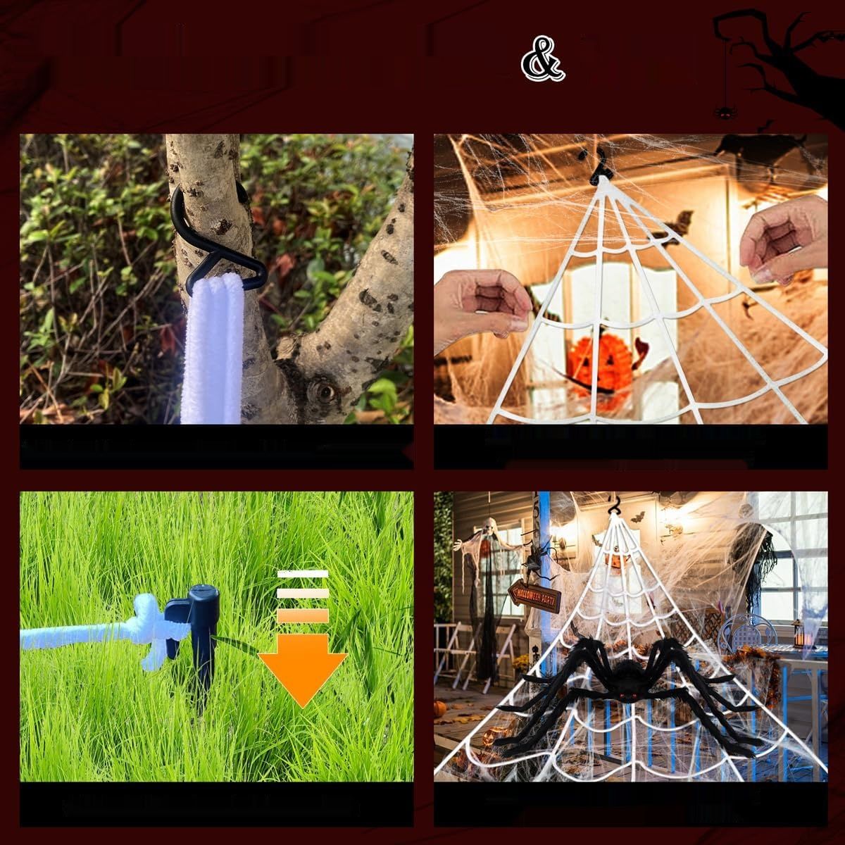 AMLOOPH Kompletny Zestaw Dekoracji Halloween