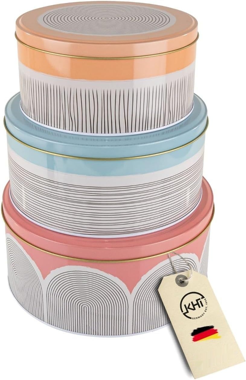 KHI GERMANY Zestaw 3 pojemników Tin Tins (Boho)