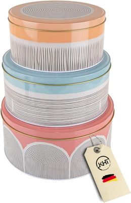 KHI GERMANY Zestaw 3 pojemników Tin Tins (Boho)