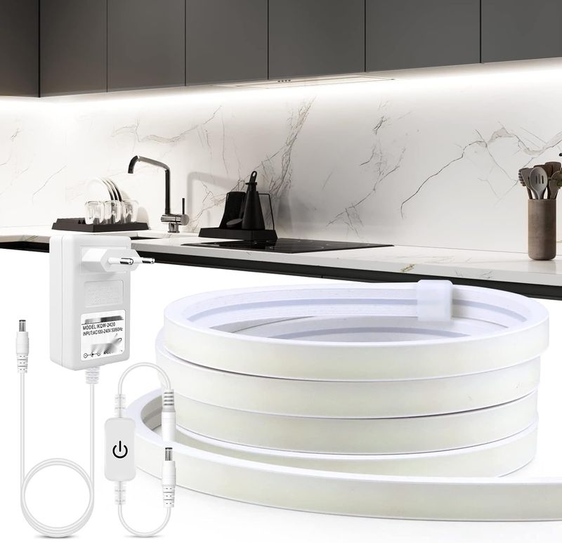 CHNMALITAI 24 V Neonowa Taśma LED Biała 5 m 1600 LED 6500 K