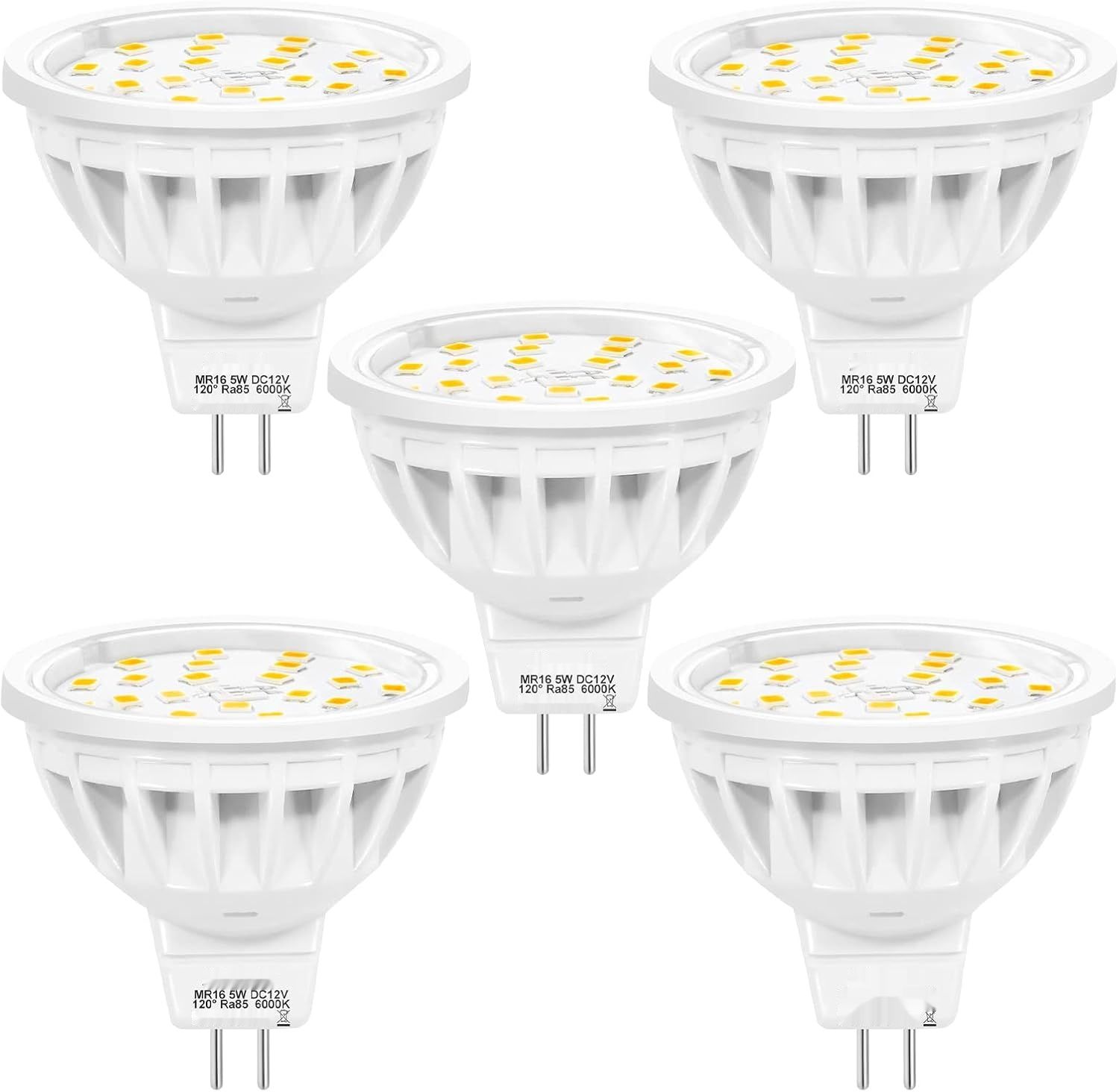 Żarówka LED MR16 Gu5.3 Zestaw 5 Sztuk