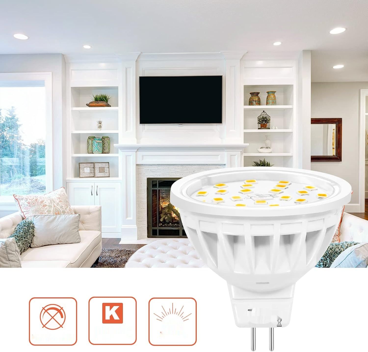 Żarówka LED MR16 Gu5.3 Zestaw 5 Sztuk