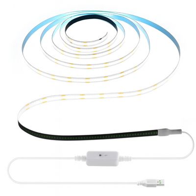 Taśma LED COB LED 1 m, 5 V USB, ściemniana taśma COB LED z przełącznikiem