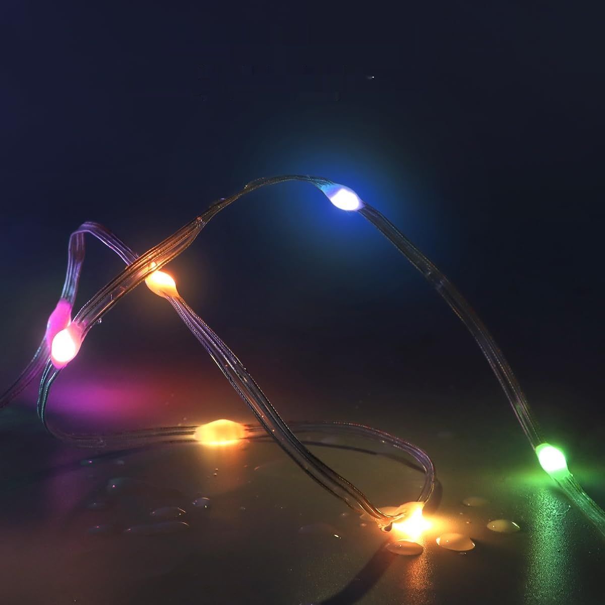 Adresowalne lampki choinkowe LED, kontrola przez aplikację, IP65, 20 m