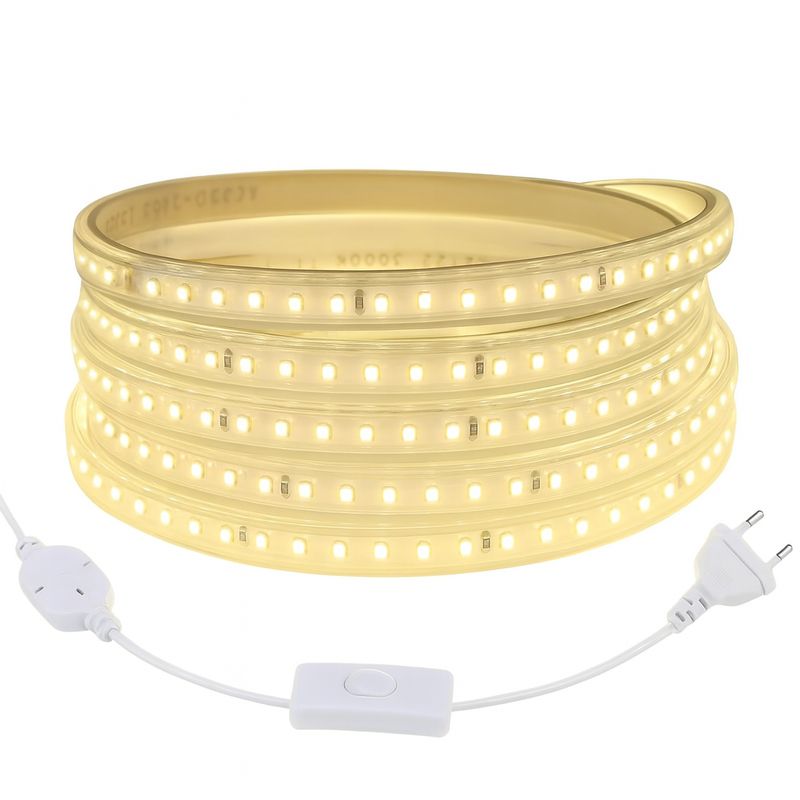 CHNMALITAI 220 V 230 V Taśma LED 5 m, 3000 K SMD2835 120LEDs/m