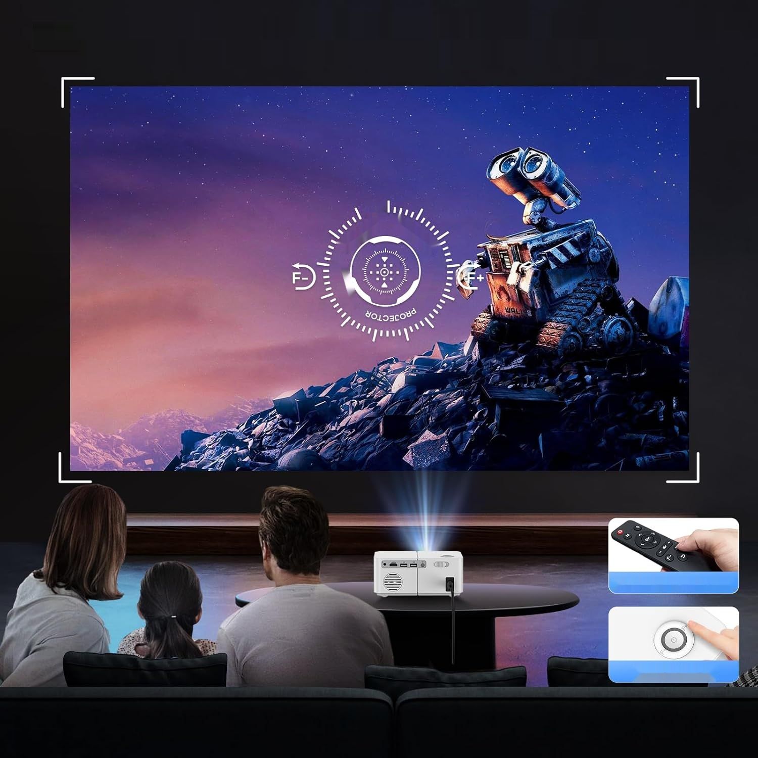 Mini projektor Full HD 1080P z 5G WiFi Bluetooth 400 ANSI.