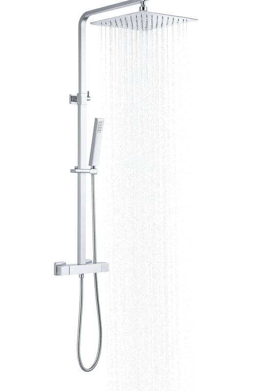 YOOZENA Zestaw Prysznicowy z Termostatem, Chromowany