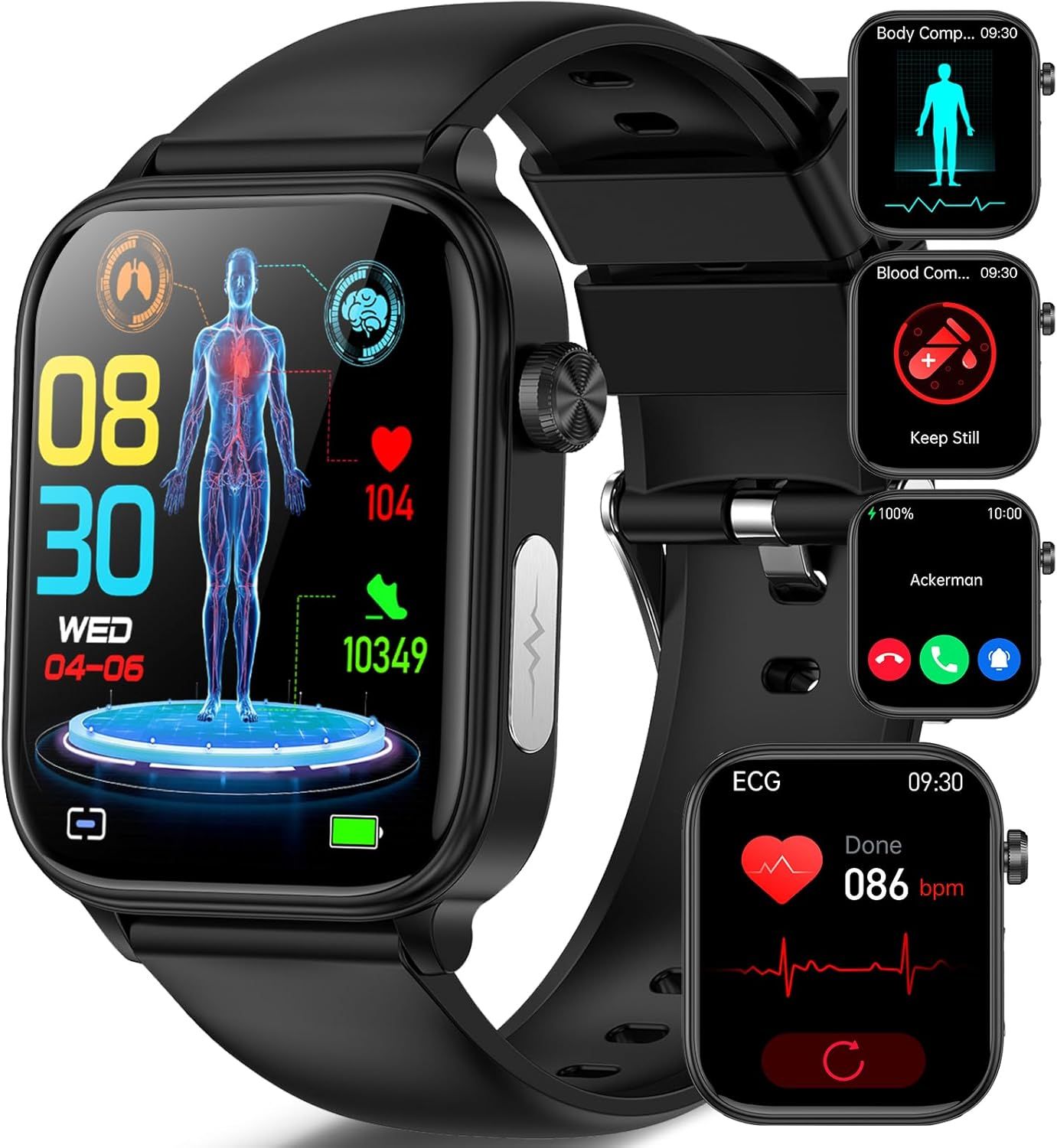 Marsyu Smartwatch z funkcjami EKG + HRV.