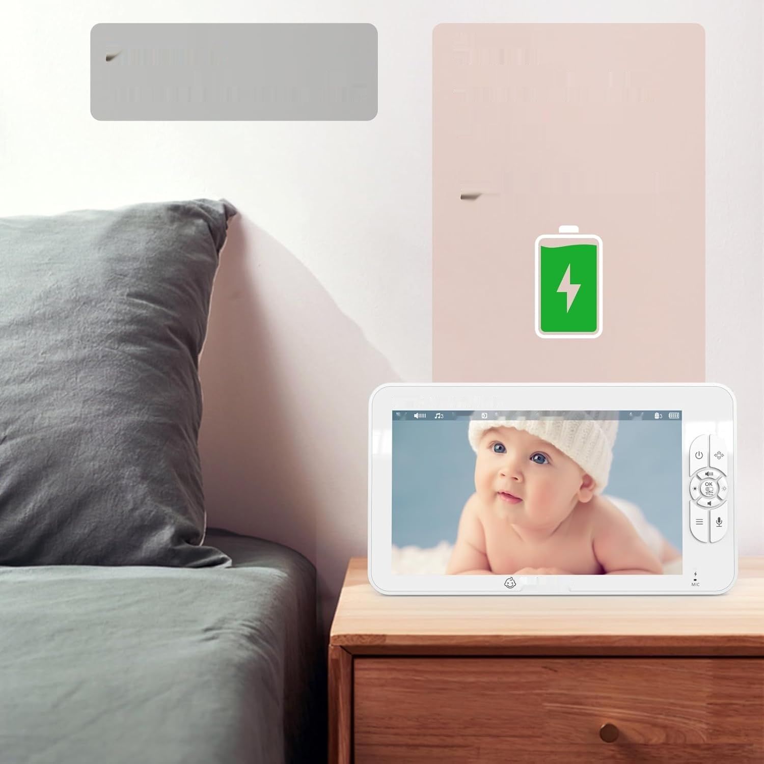 Babystar Niania Elektroniczna z Kamerą 7 Calową 1080P HD Video
