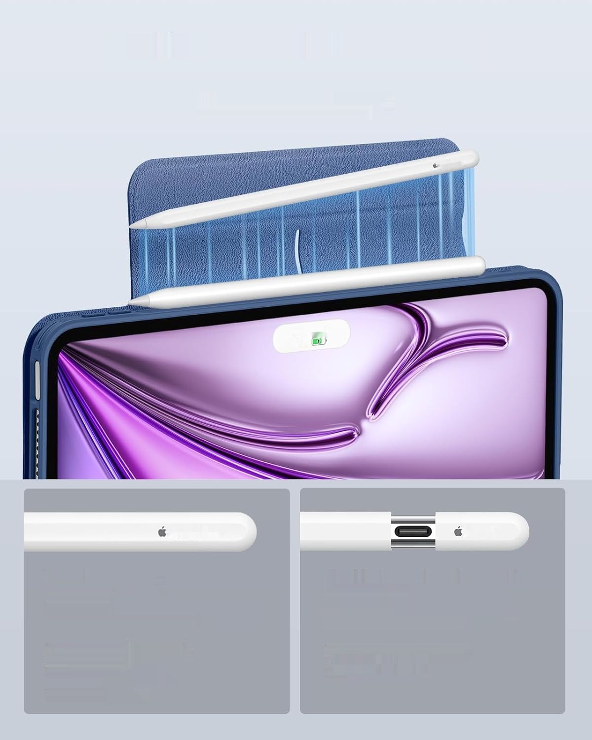 ESR Etui na iPad Air 13 Seria Rebound 360, Granatowe.