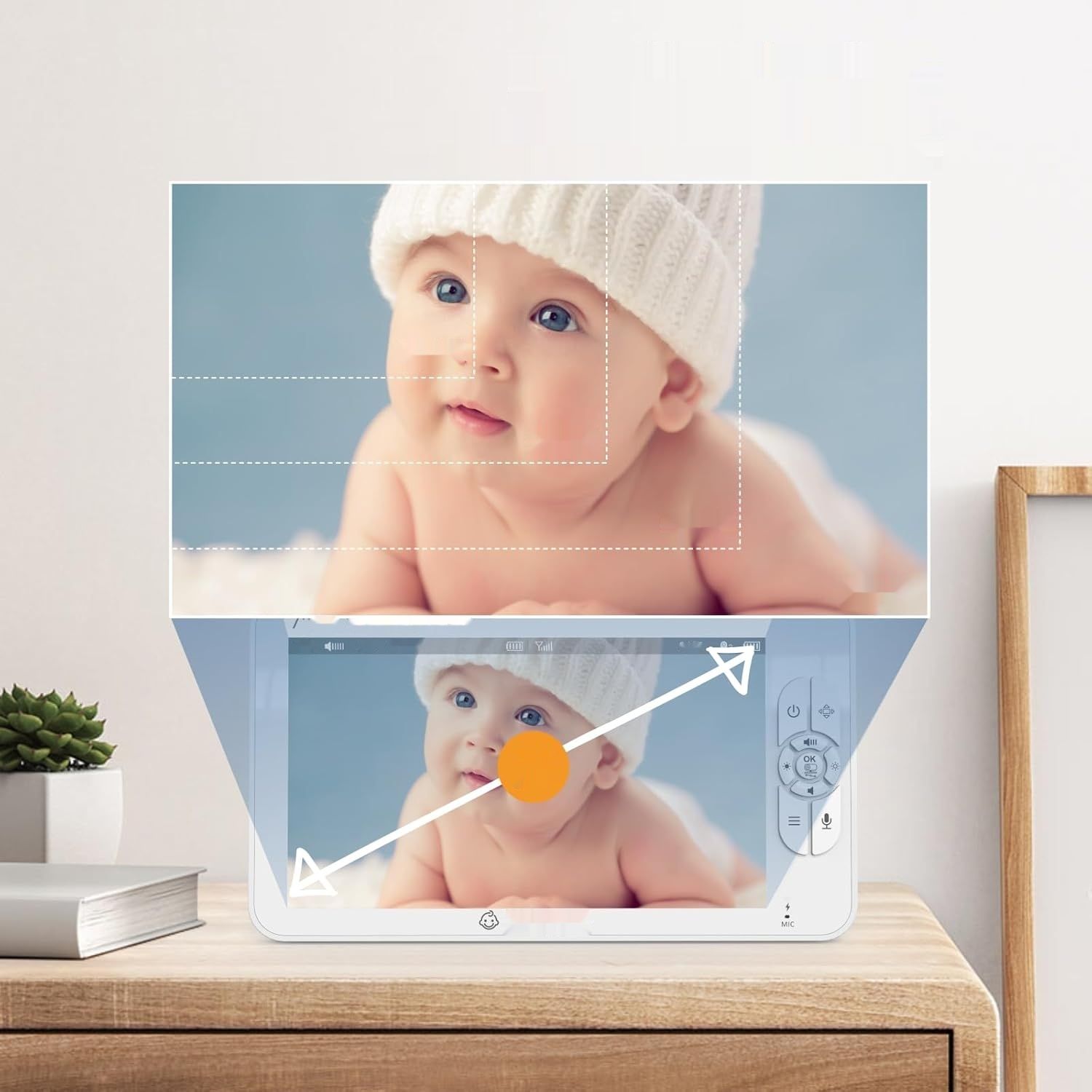 Babystar Niania Elektroniczna z Kamerą 7 Calową 1080P HD Video