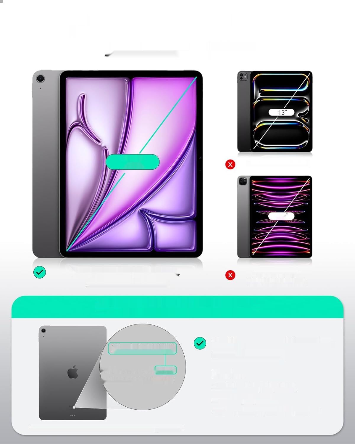 ESR Etui na iPad Air 13 Seria Rebound 360, Granatowe.