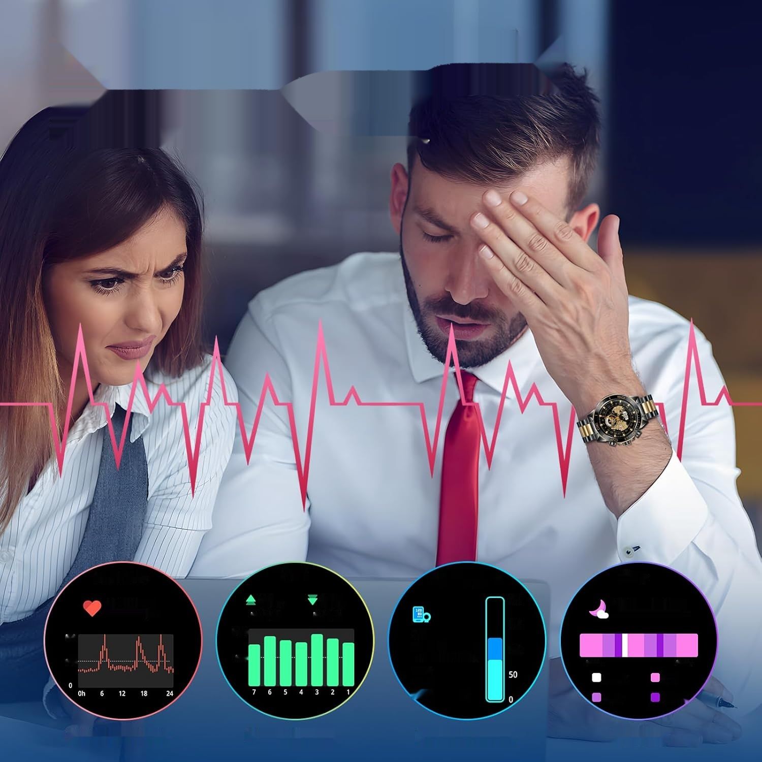 Smartwatch MiracDan 1.43&#39;&#39; AMOLED, IP68, 107+ Dyscyplin Fitness