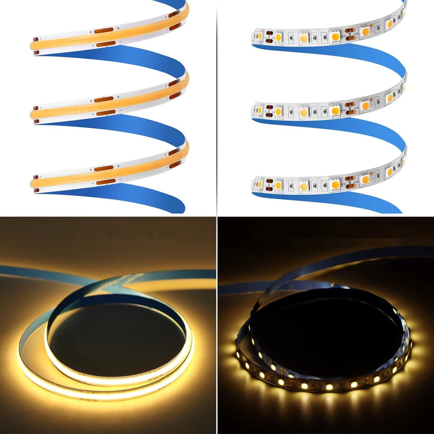 CHNMALITAI Taśma LED COB USB 5V 2m