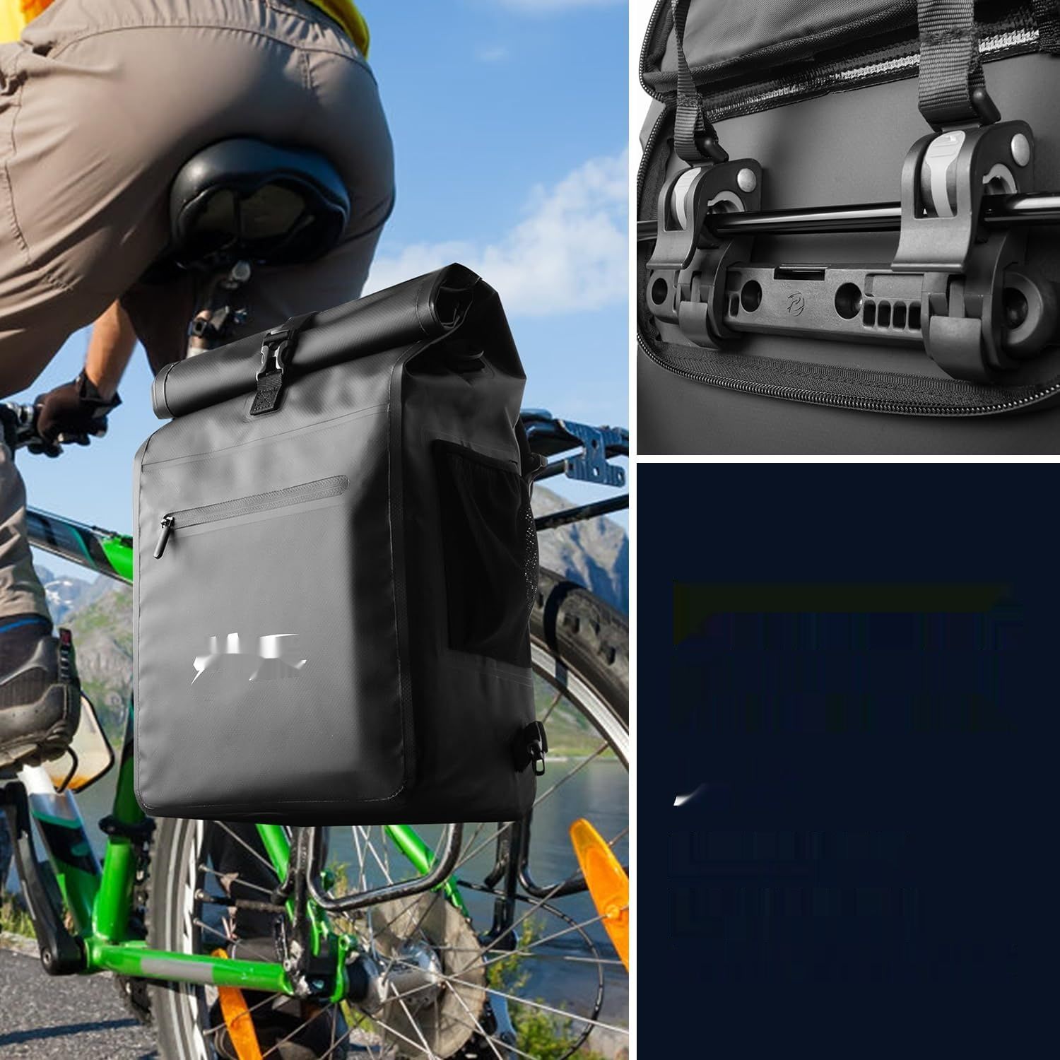 JASCOPRO 3 w 1 Torba Rowerowa, 25-32 L Wodoodporna Torba Rowerowa