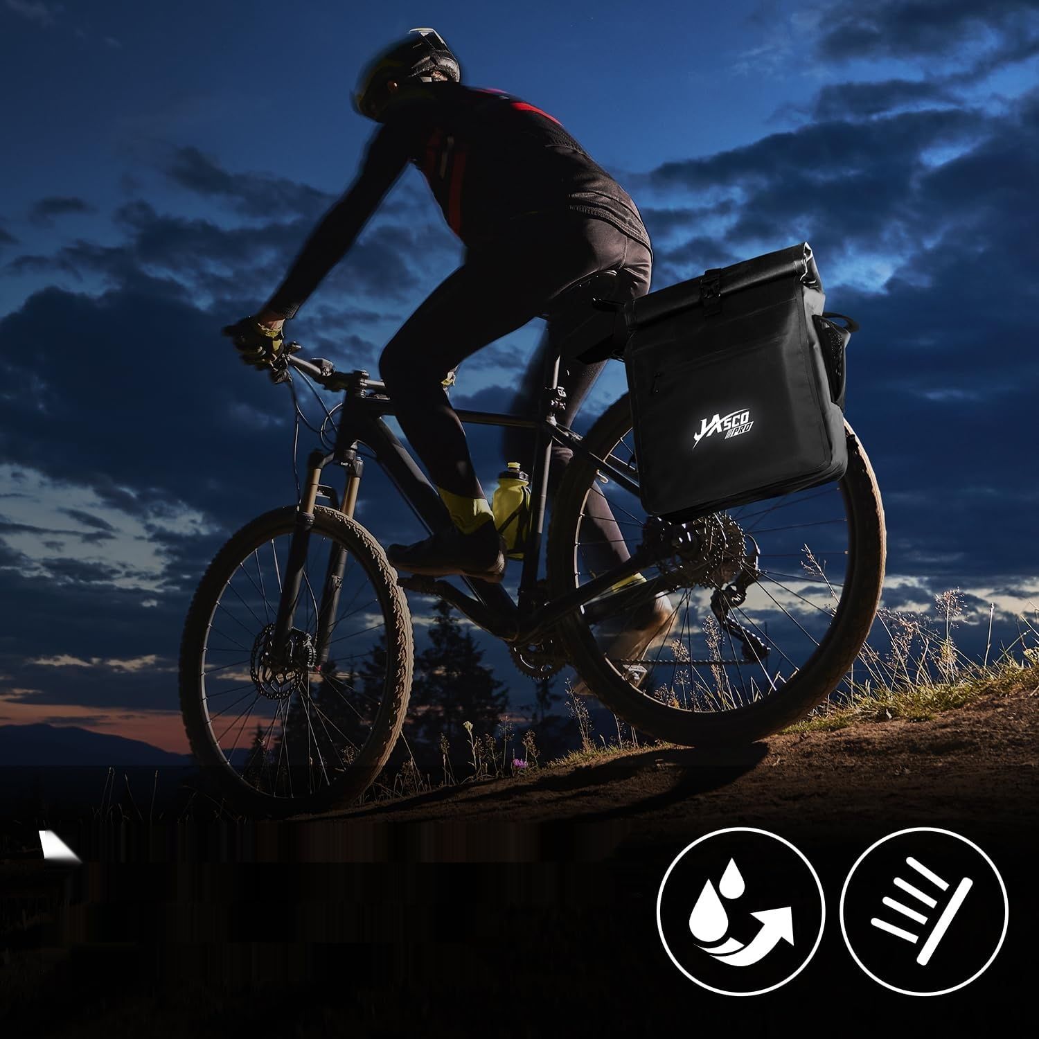 JASCOPRO 3 w 1 Torba Rowerowa, 25-32 L Wodoodporna Torba Rowerowa