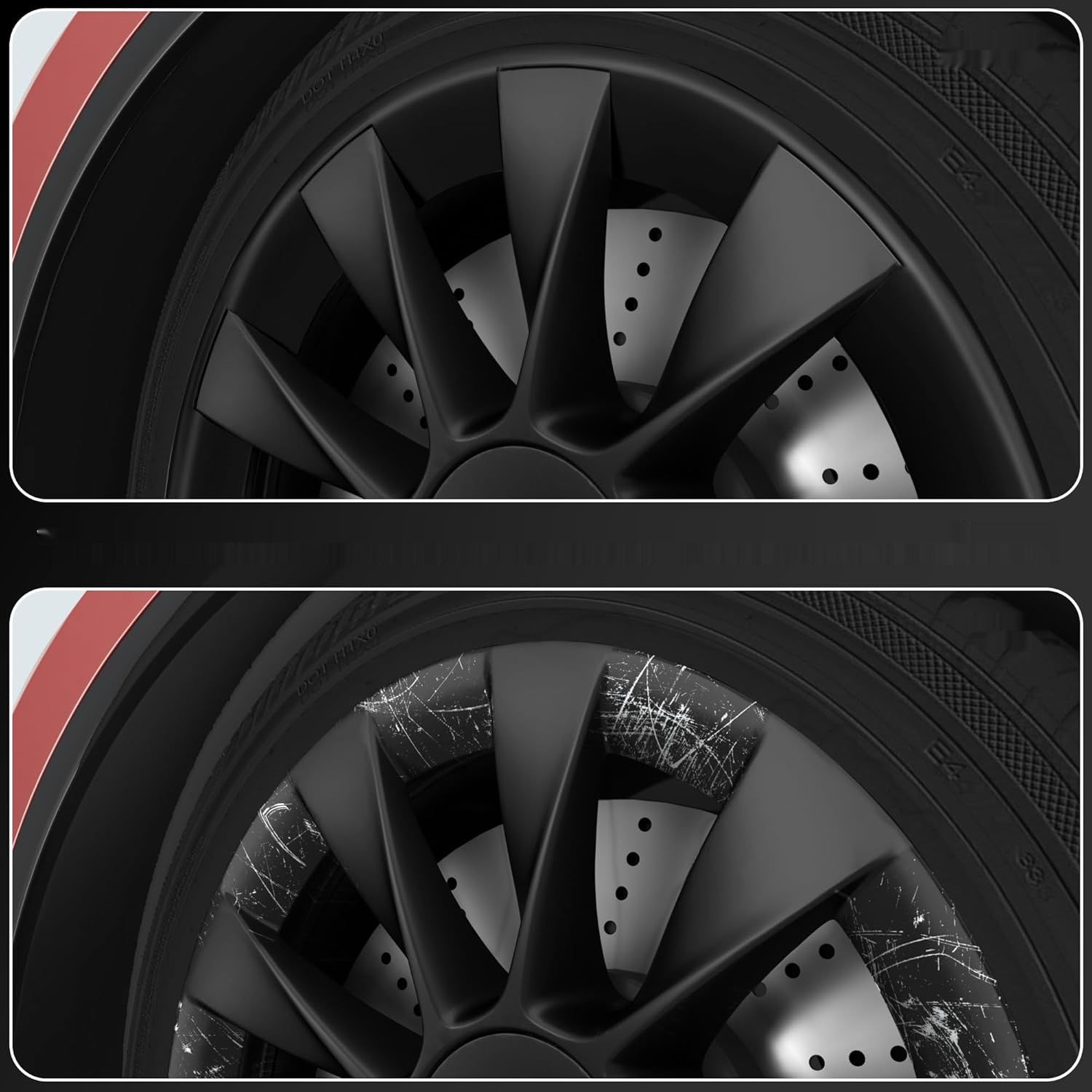 EVOOOR Tesla Model Y 20-calowe Ochronne Listwy na Felgi