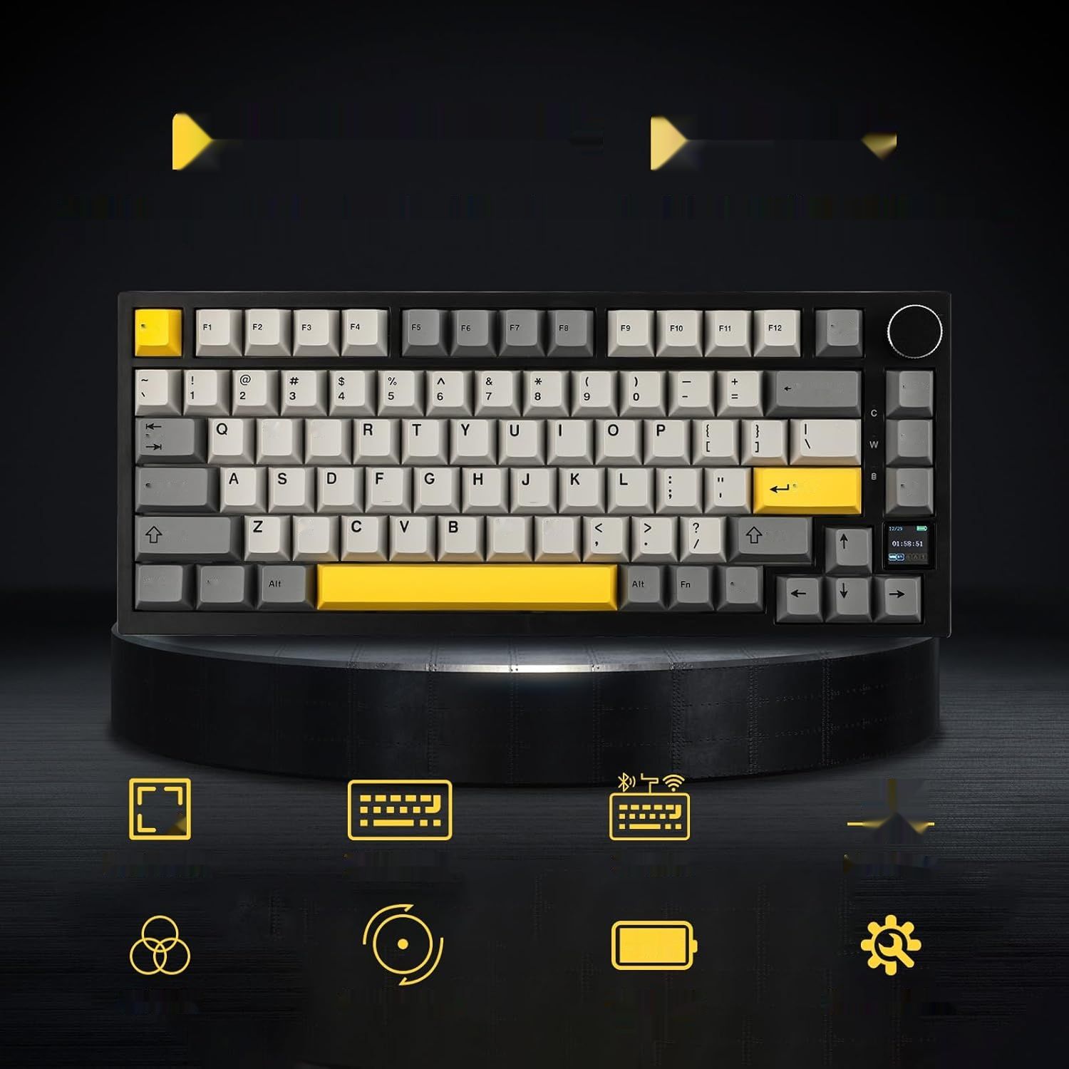 EPOMAKER Ajazz AK820 Pro klawiatura mechaniczna z podświetleniem RGB.