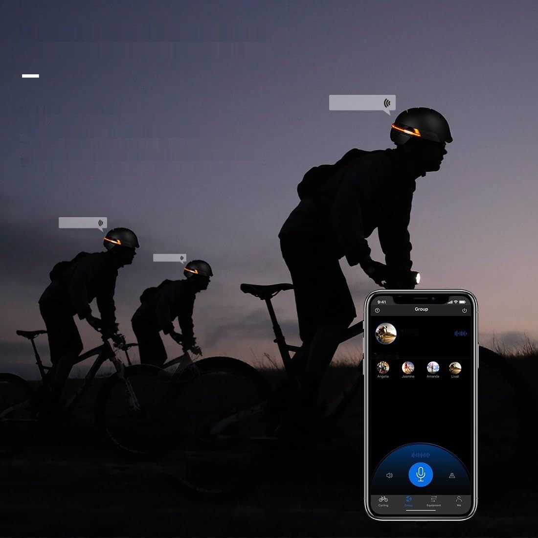 Inteligentny kask rowerowy z Bluetooth i diodami LED.