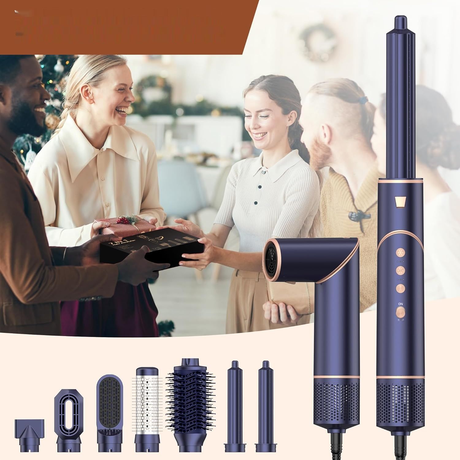 UKLISS 7 w 1 Pro Airstyler i Szybkoschnąca Suszarka do Włosów z Jonizacją