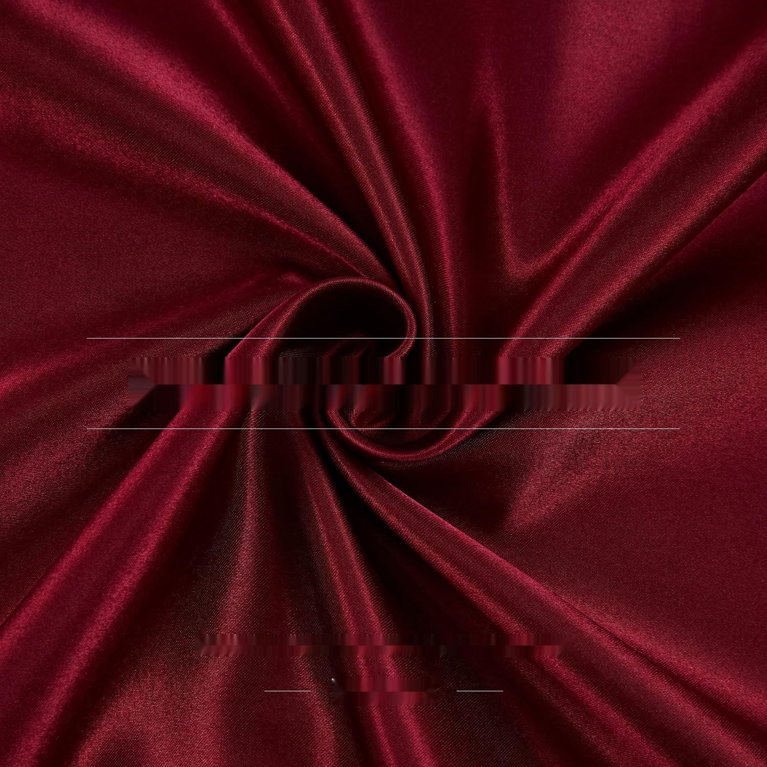 Luowei Satynowe Prześcieradło z gumką 180 x 200 cm w kolorze czerwonego wina