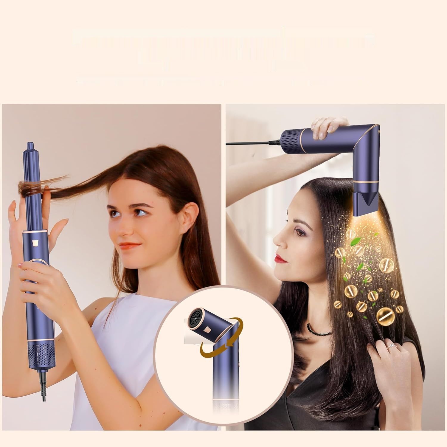 UKLISS 7 w 1 Pro Airstyler i Szybkoschnąca Suszarka do Włosów z Jonizacją