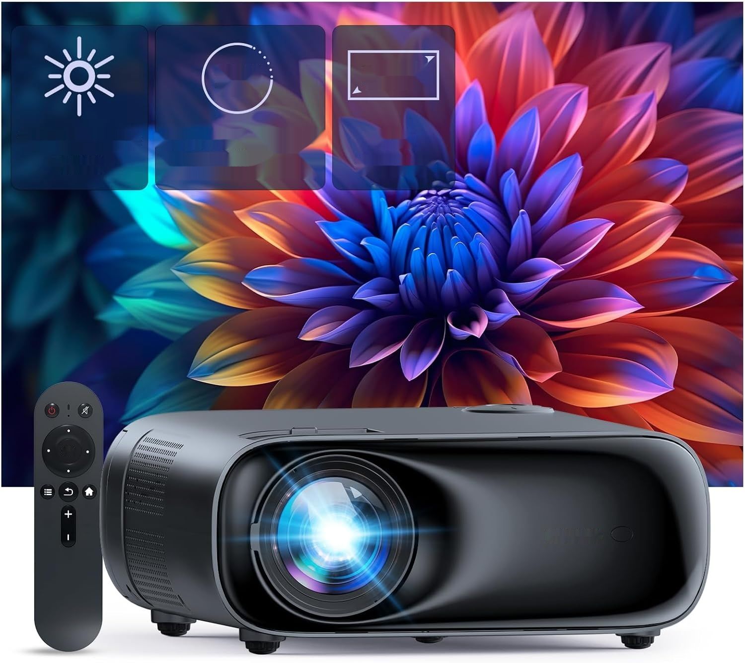 NexiGo PJ40 (Gen 3) Projektor z WiFi i Bluetooth, 1080P Native, 4K