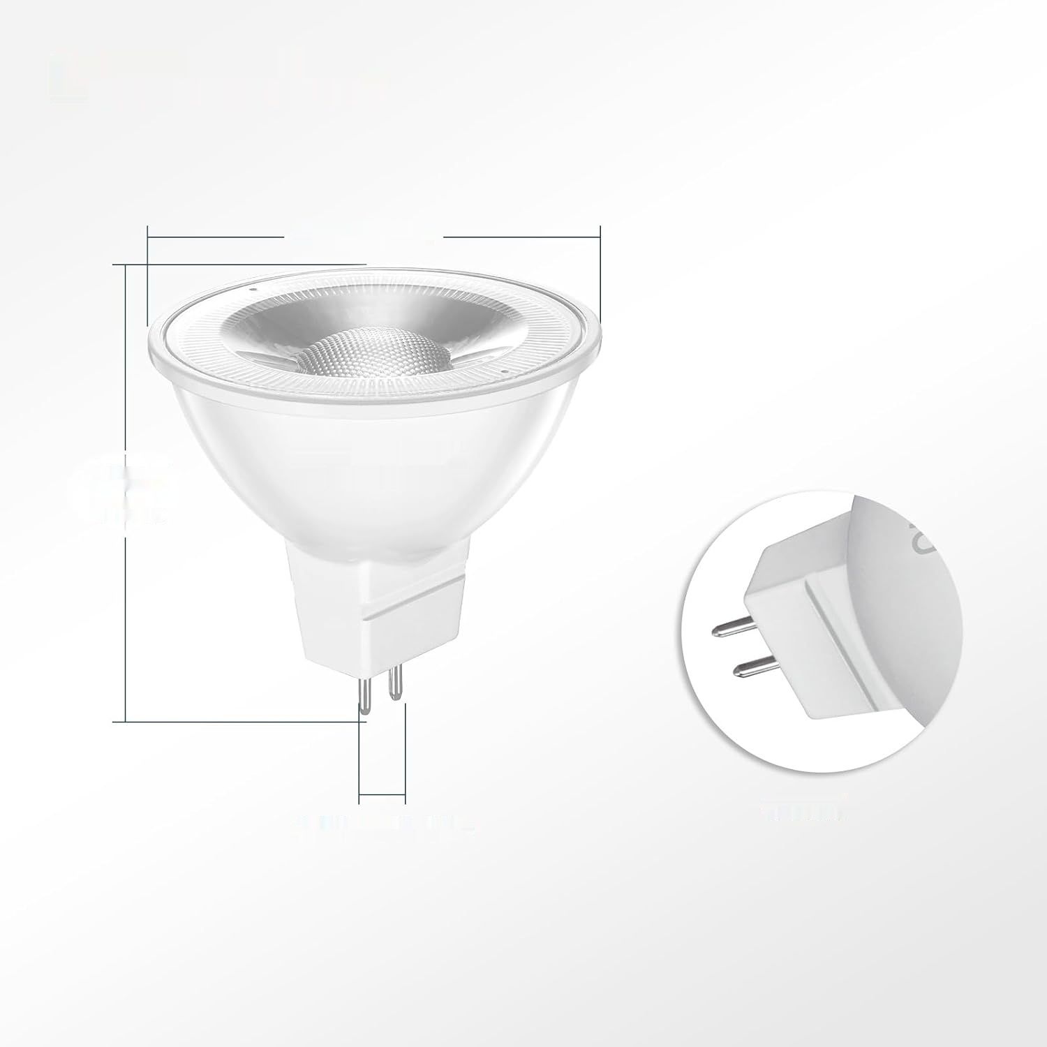 Linkind MR16 LED Ciepła Biała 12 Volt, 5 W Zastępuje 50 Wat