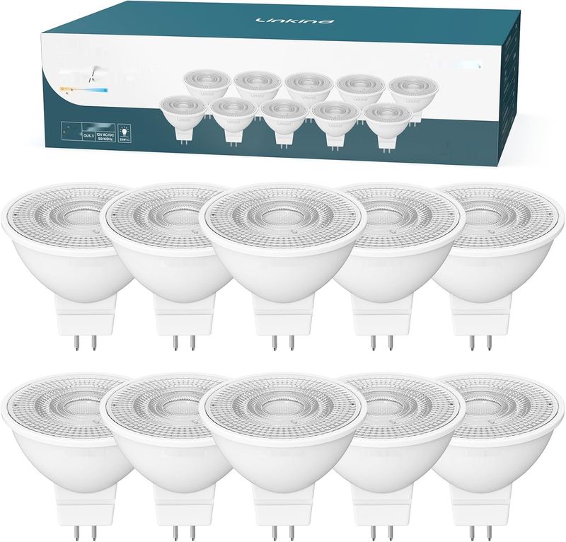 Linkind Żarówka LED GU5.3 MR16, 3.4W, 2700K, Zestaw 10 sztuk