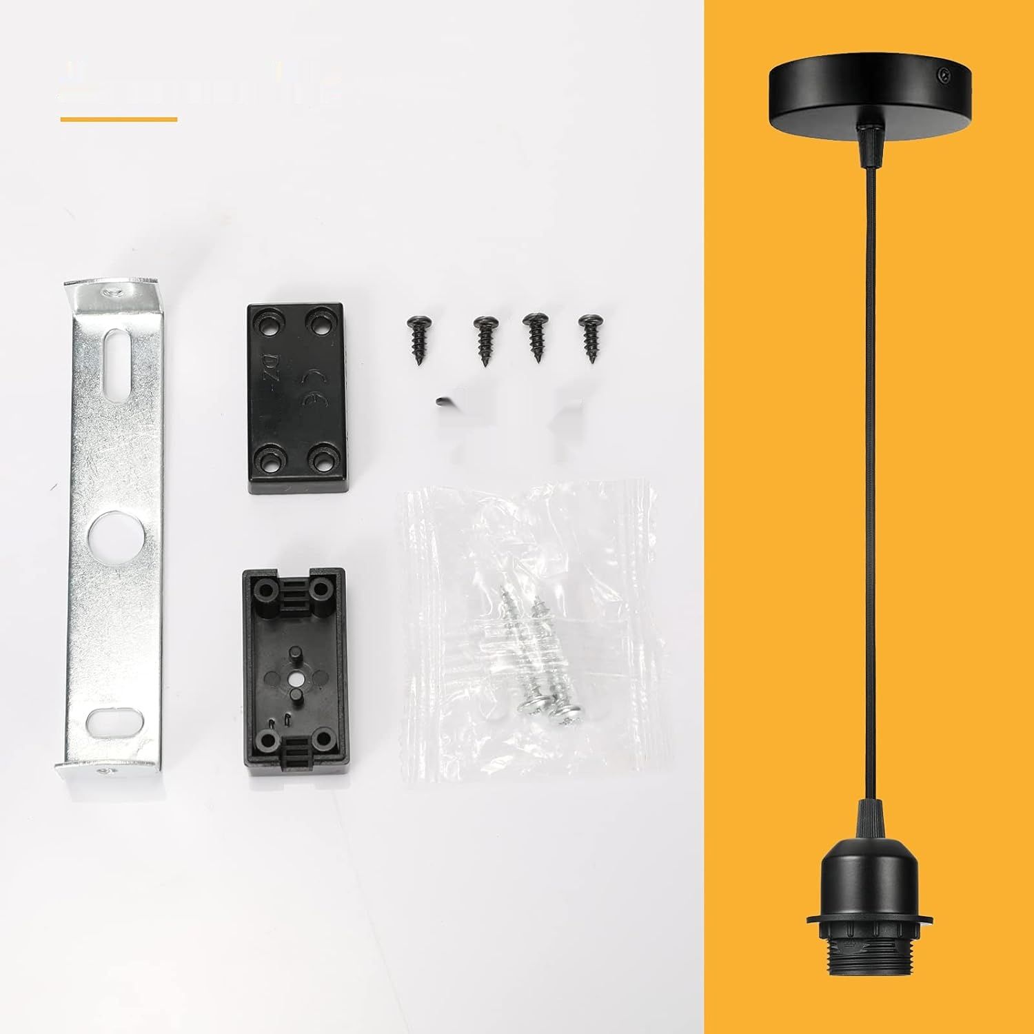 Linkind Oprawka Lampy Metalowej E27, Zestaw 2 sztuk, Czarny.