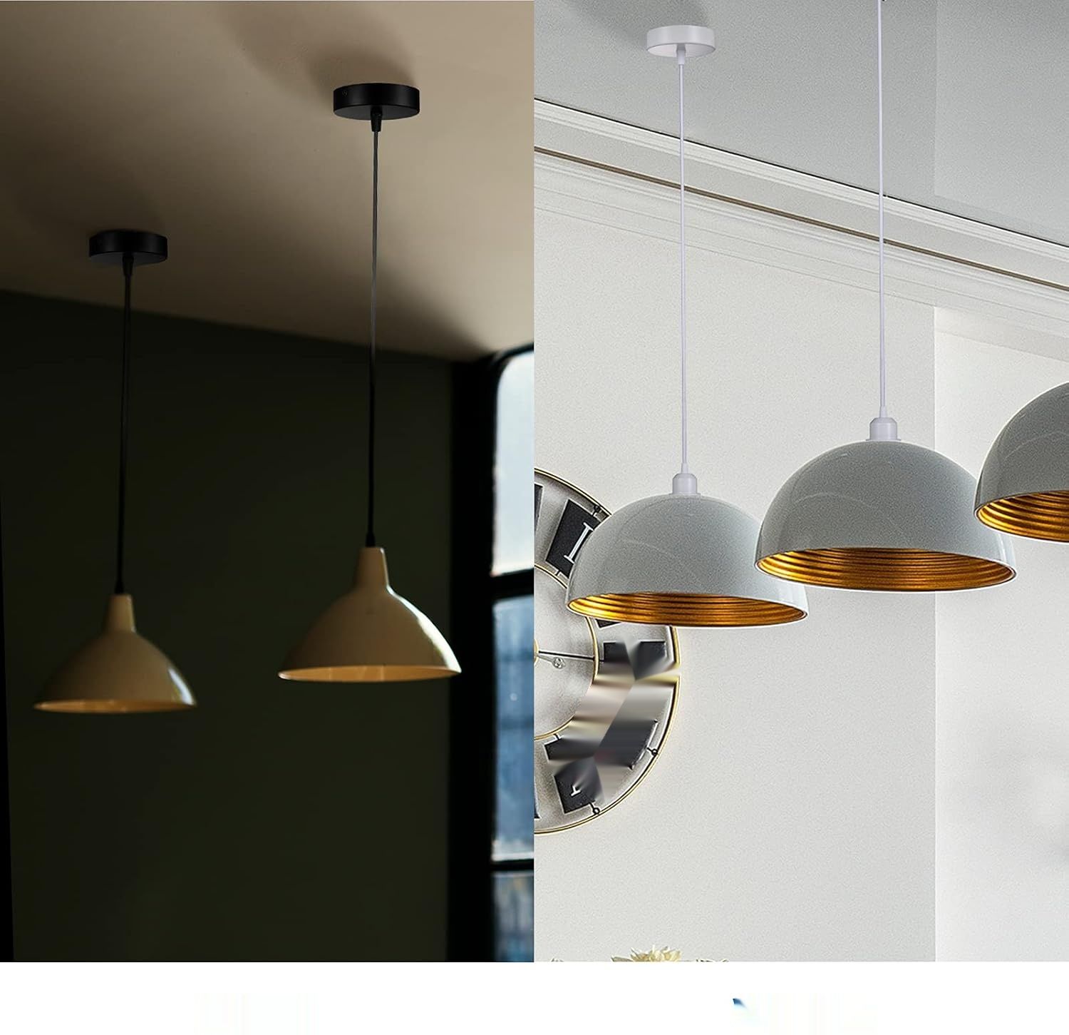 Linkind Oprawka Lampy Metalowej E27, Zestaw 2 sztuk, Czarny.