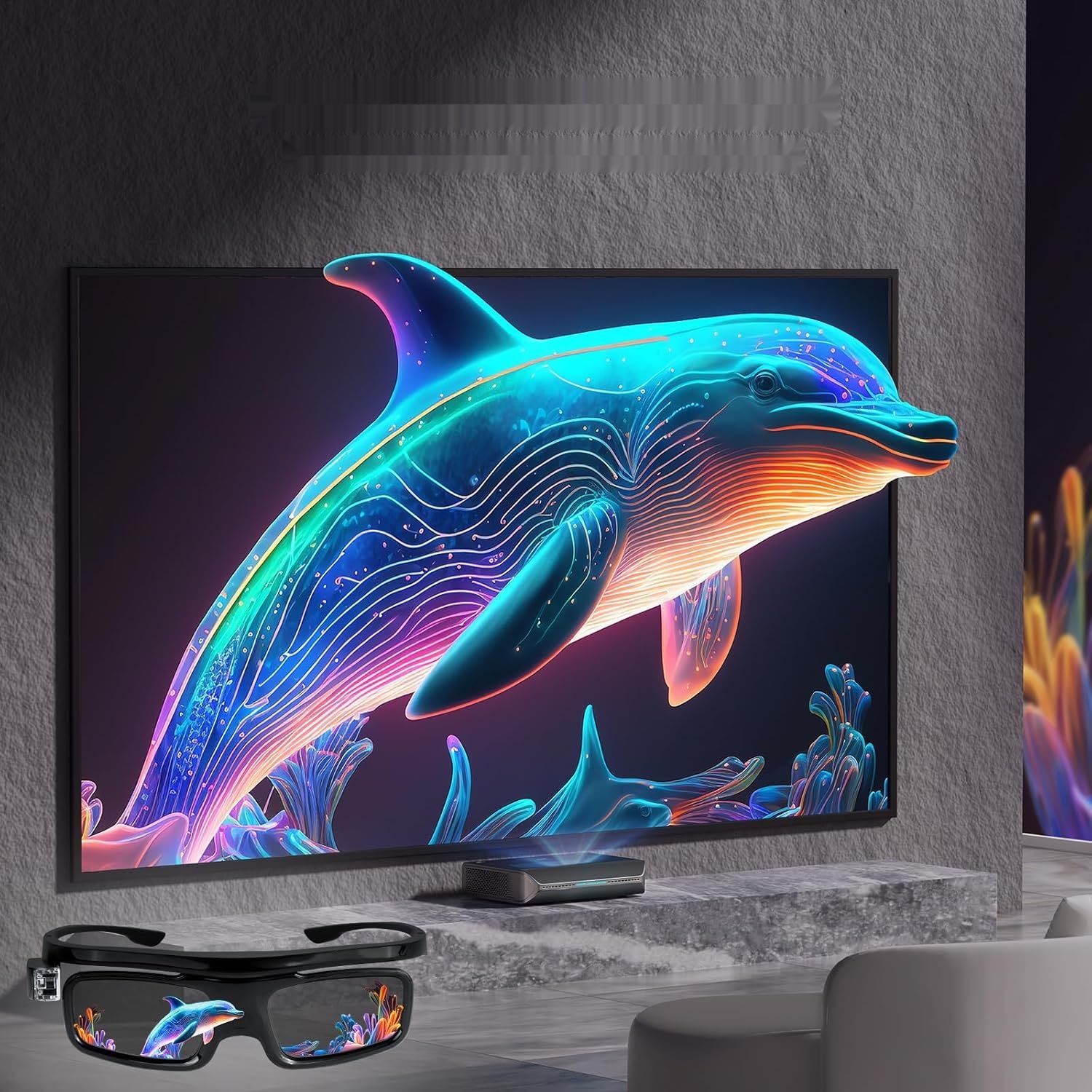 NexiGo okulary 3D DLP-Link, aktywne, kompatybilne z Aurora, Aurora Pro.