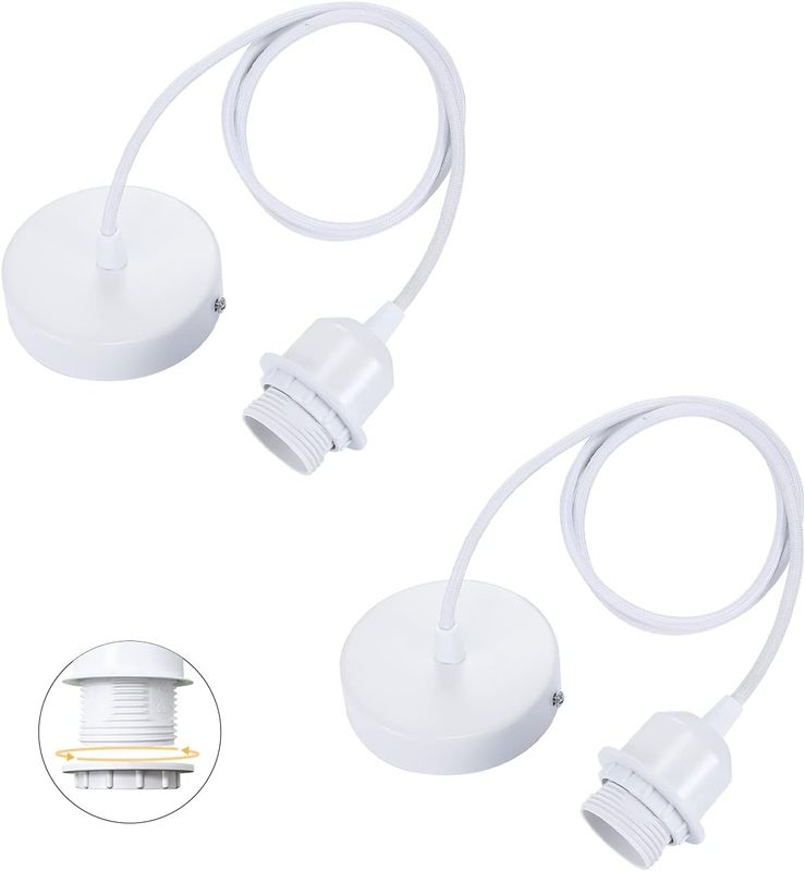 Linkind Portalampa E27, oprawki na żarówki, regulowany kabel 100 cm, 2 szt.