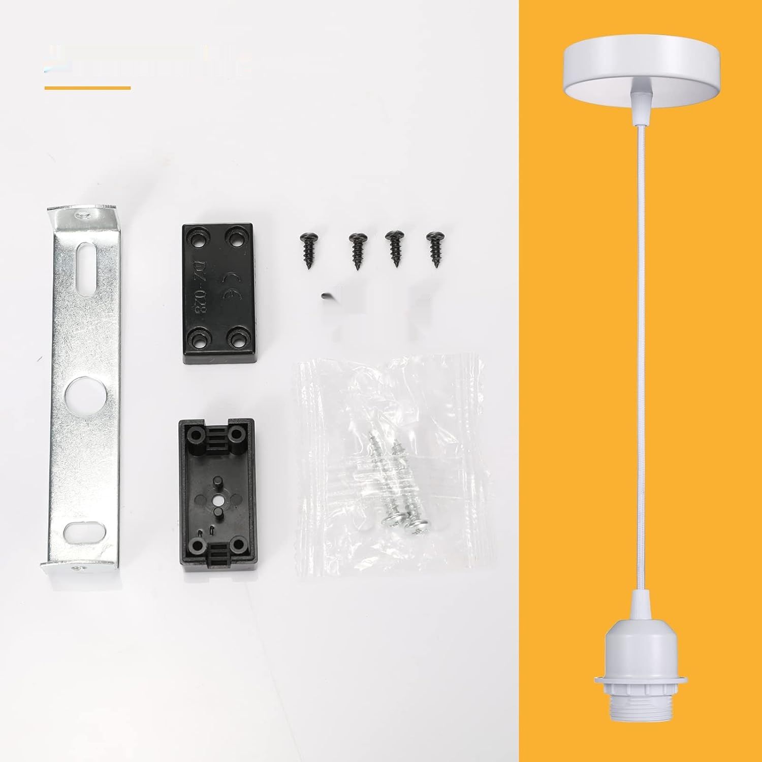 Linkind Portalampa E27, oprawki na żarówki, regulowany kabel 100 cm, 2 szt.