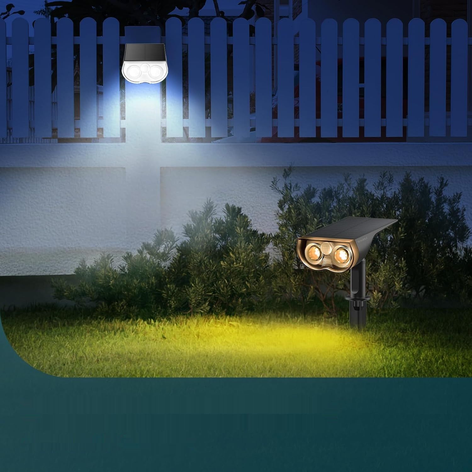 Linkind StarRay Lampy Słoneczne z czujnikiem ruchu, 2 sztuki