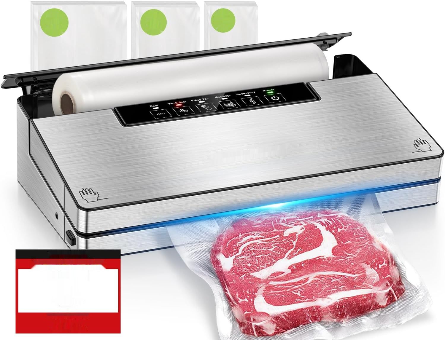 Bonsenkitchen Pakowarka Próżniowa z 5 Trybami, 8 L/Min