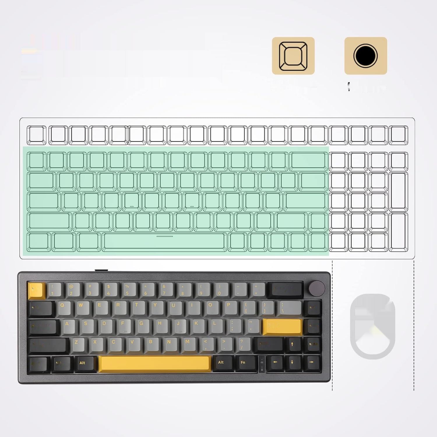 EPOMAKER EK68 Klawiatura Mechaniczna Bluetooth/USB-C