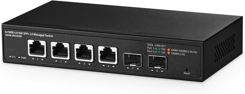 Binardat 6-portowy przełącznik zarządzalny 10 Gigabit