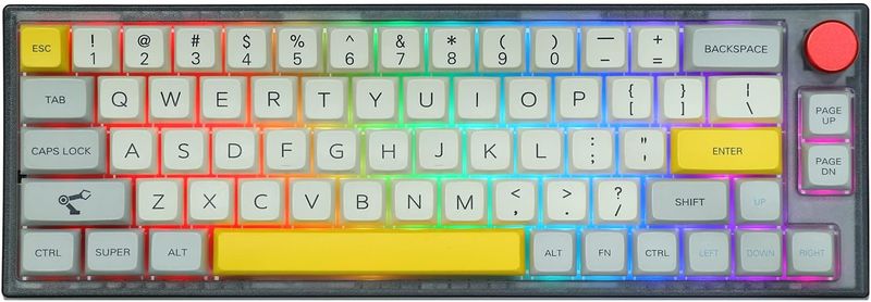 Klawiatura EPOMAKER TH66 Pro Wireless/Bluetooth/USB-C (TH66 Monet White)