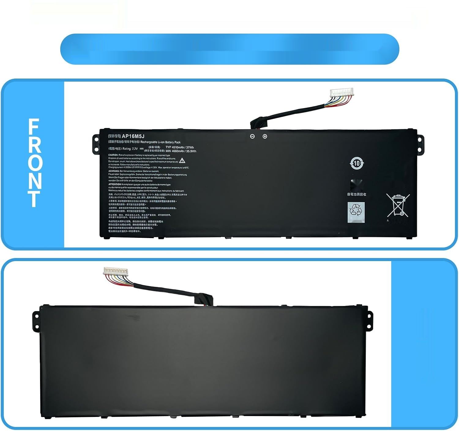 AP16M5J Wymiana Baterii do Laptopa dla Aspire (7.7V 37Wh)