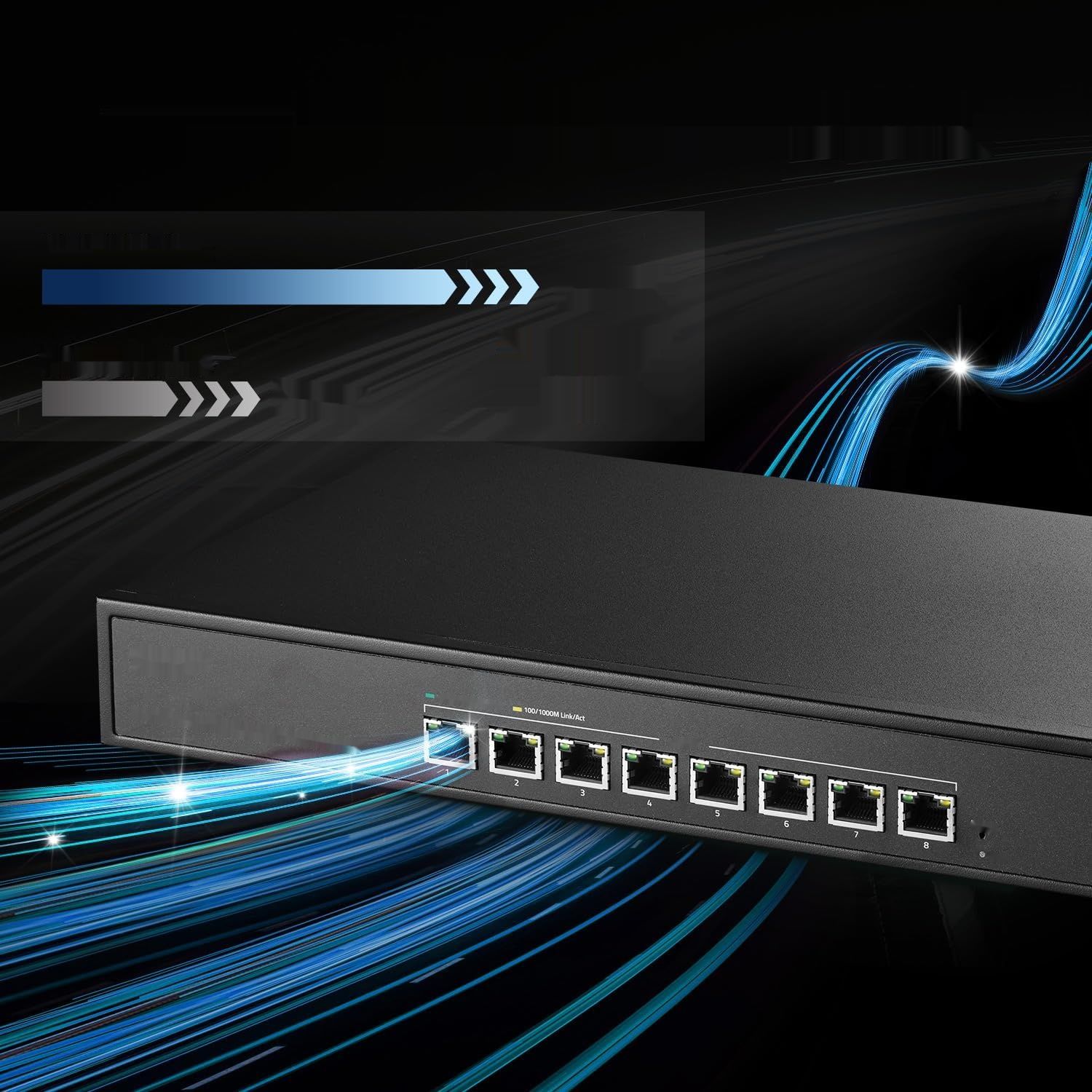 MokerLink 8 portów 10 Gigabit Managed Switch