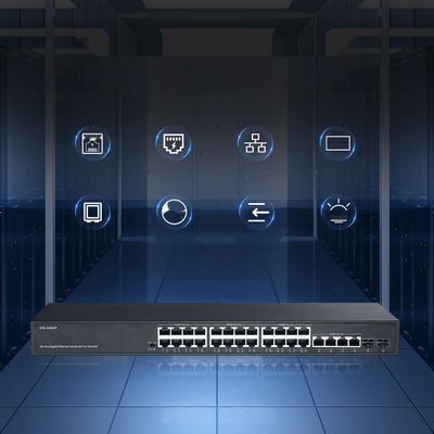 Binardat 30-portowy gigabitowy przełącznik POE, 24 porty POE+ 100/1000Mbps