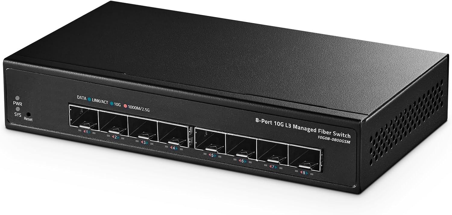 Binardat 8 portowy przełącznik 10 Gigabit SFP Managed