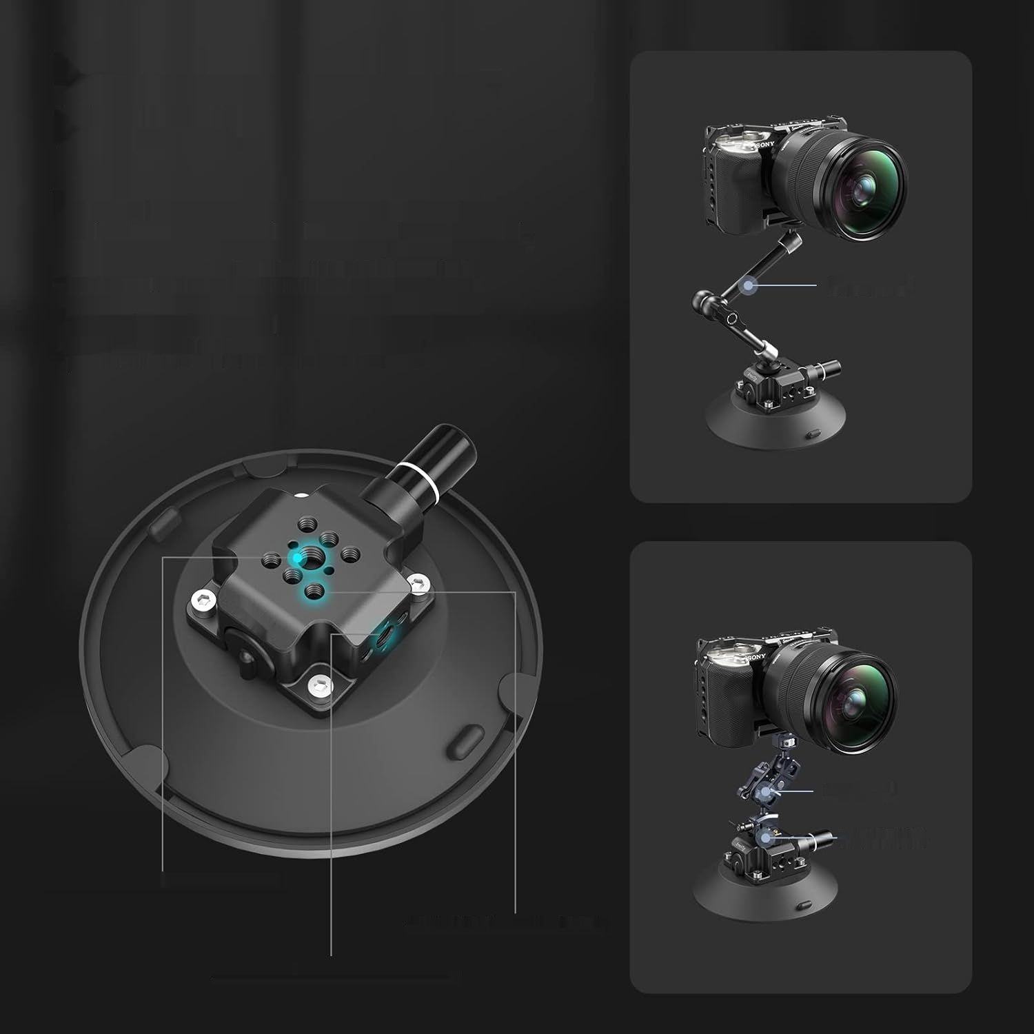 SMALLRIG 6″ Mocowanie kamery z przyssawką - 4114