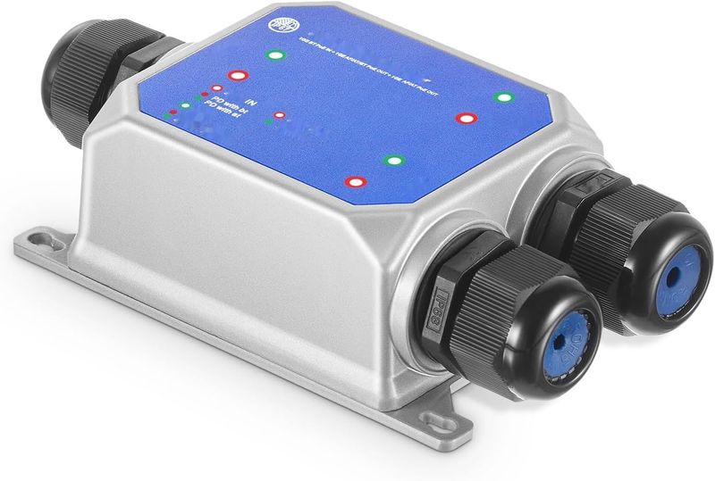 MokerLink IP67 zewnętrzny 3-portowy extender Gigabit PoE