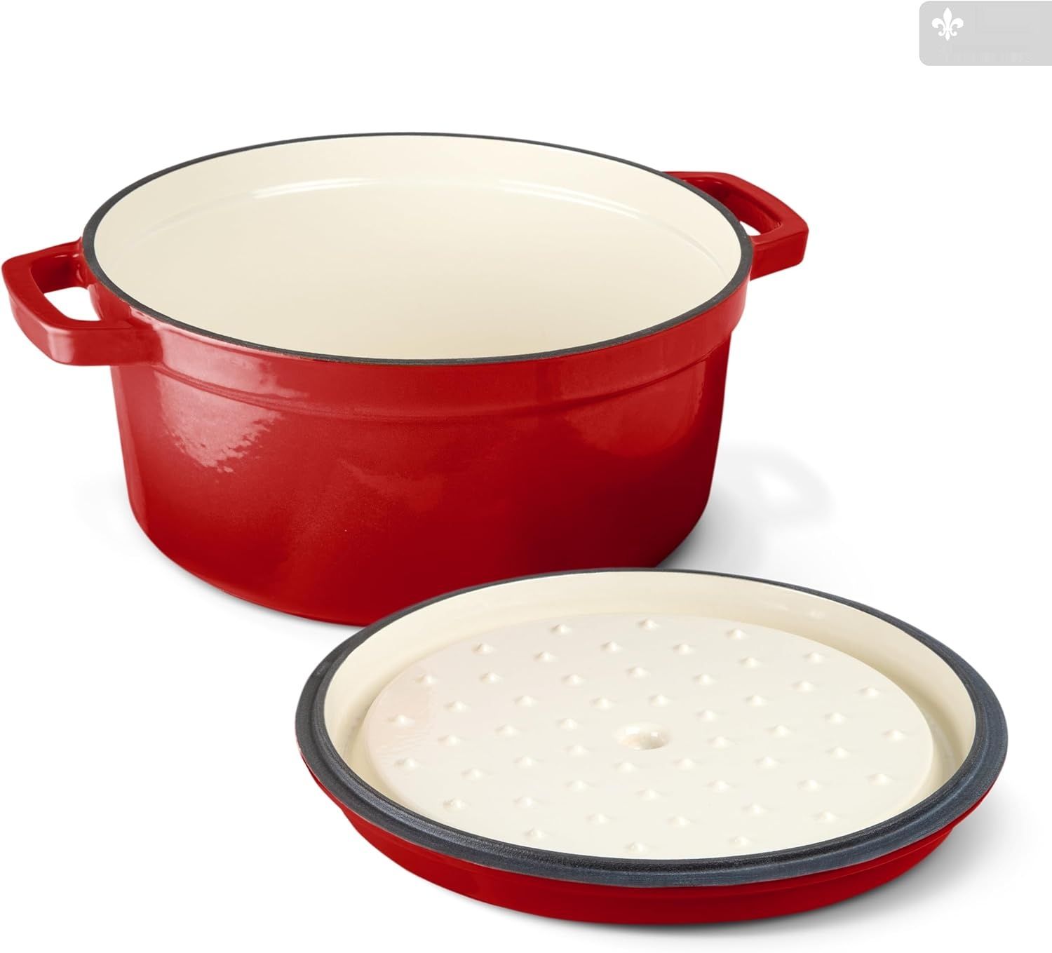 Ottia Żeliwny Garnek - 28 cm Garnek z pokrywką